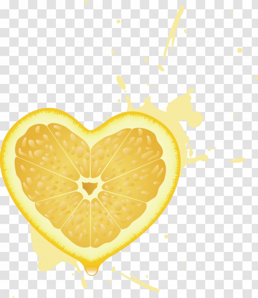 Juice Grapefruit Lemon Shape - Citric Acid - Fruit Heart-shaped Pattern Transparent PNG