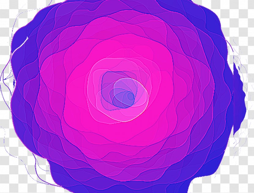 Petal Flower Pattern - Purple - Gradient Color Computer Mouse Painted Flowers Transparent PNG