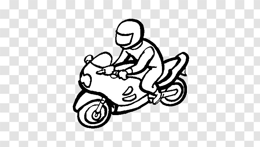 Motorcycle Sport Honda Drawing Motard - Fictional Character Transparent PNG