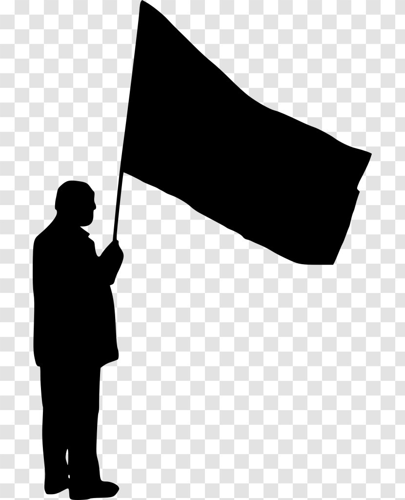 Silhouette Flag - Monochrome Photography Transparent PNG