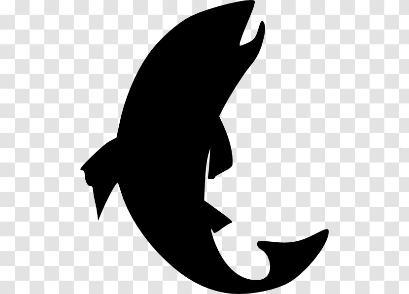 Silhouette Fishing Clip Art - Dolphin Transparent PNG