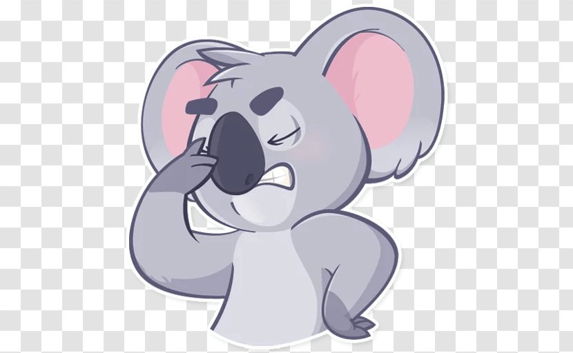 Koala Cartoon - Telegram - Mouse Animation Transparent PNG