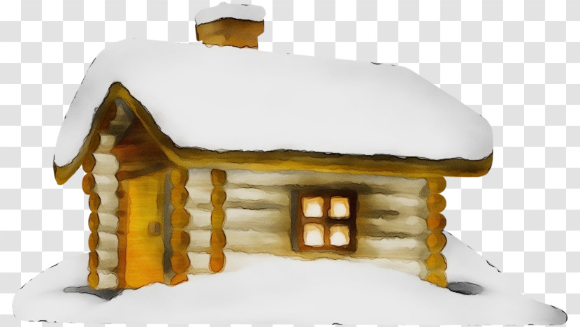 Log Cabin House Home Gingerbread House Roof Transparent PNG