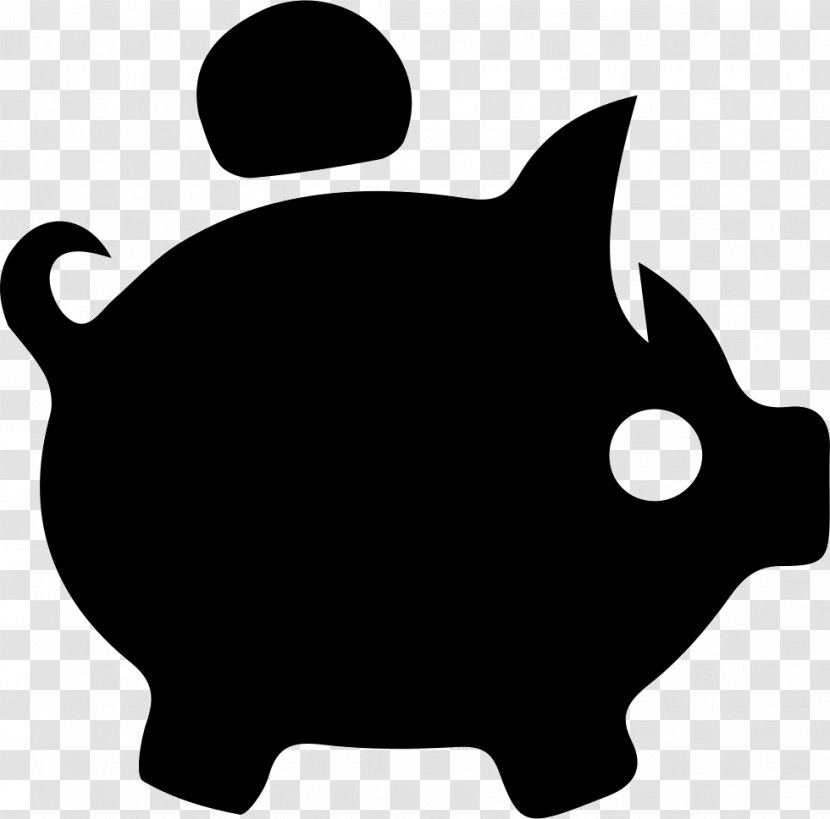 Piggy Bank Money Coin - Black Transparent PNG