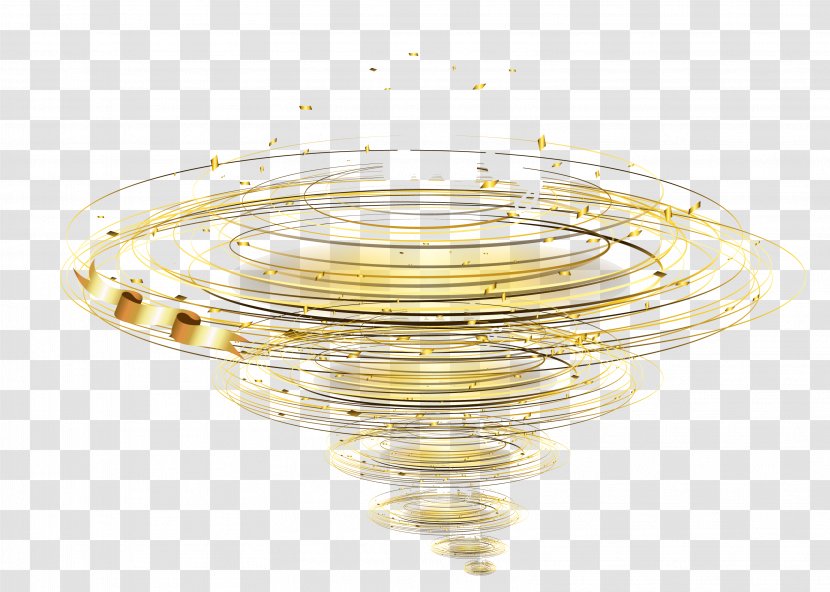 Yellow Glass Brass - Simple Vector Golden Tornado Transparent PNG