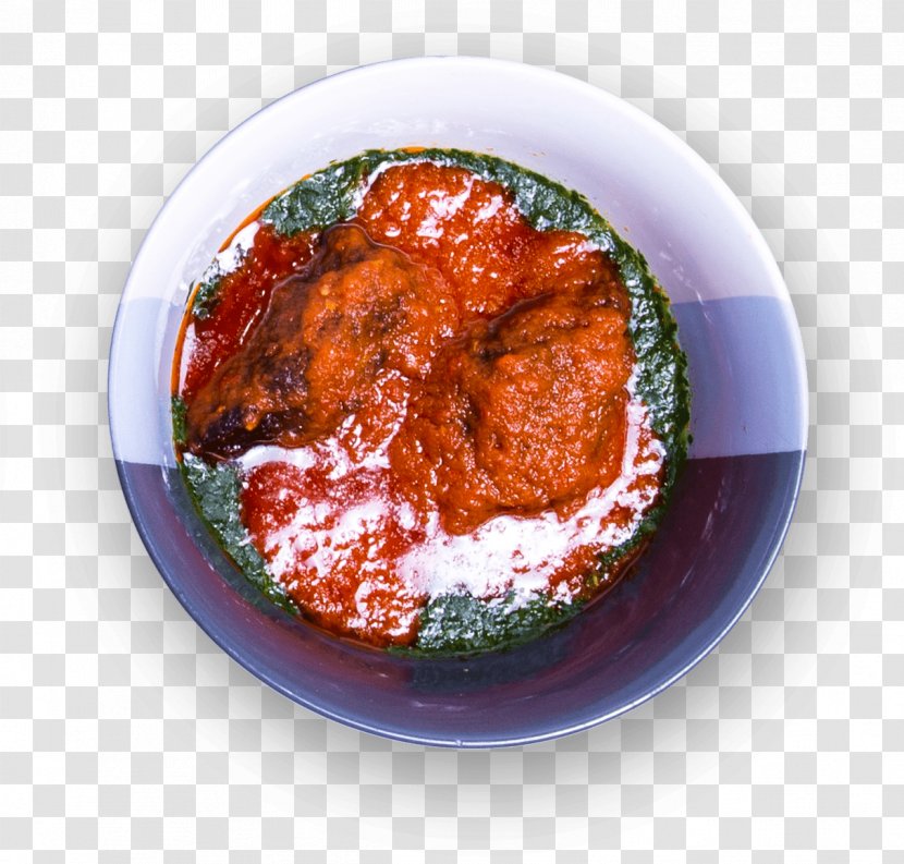 Ogbono Soup Amala Efo Riro Meatball Dish - Cuisine - Okra Transparent PNG