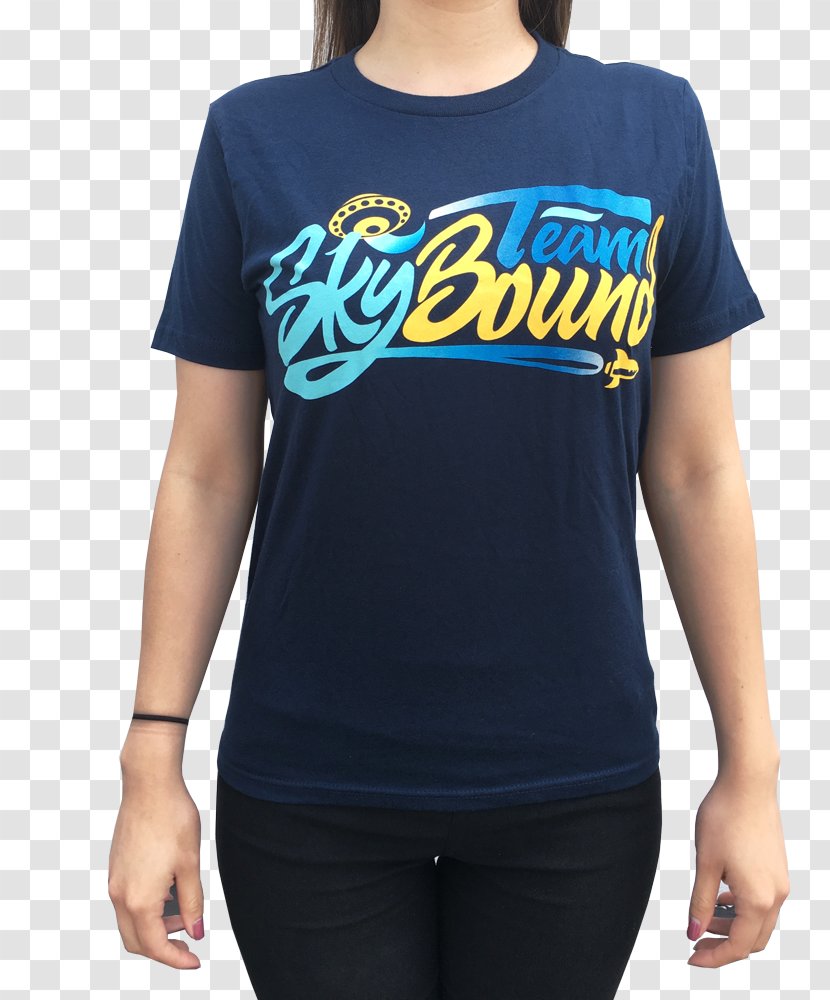 T-shirt Shoulder Sleeve Bluza Font - Electric Blue Transparent PNG
