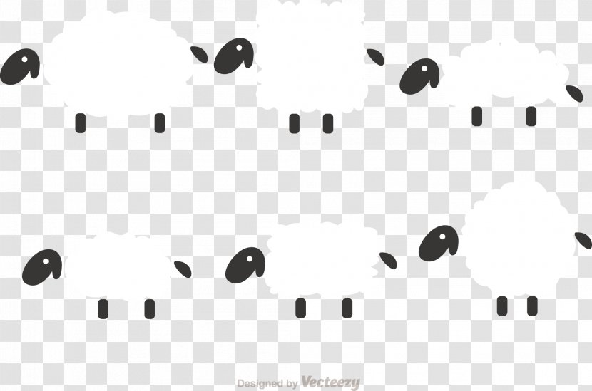Sheep Designer Pattern - Text - Cute Transparent PNG