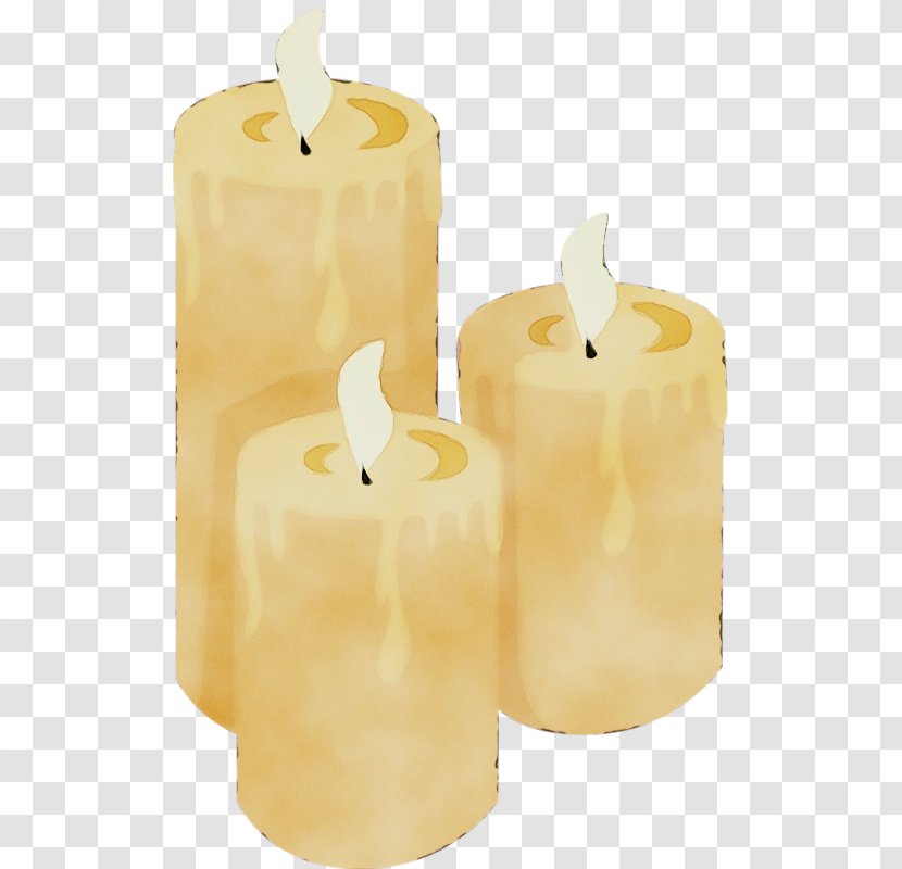 Candle Lighting Wax Flameless Yellow - Paint - Beige Flame Transparent PNG