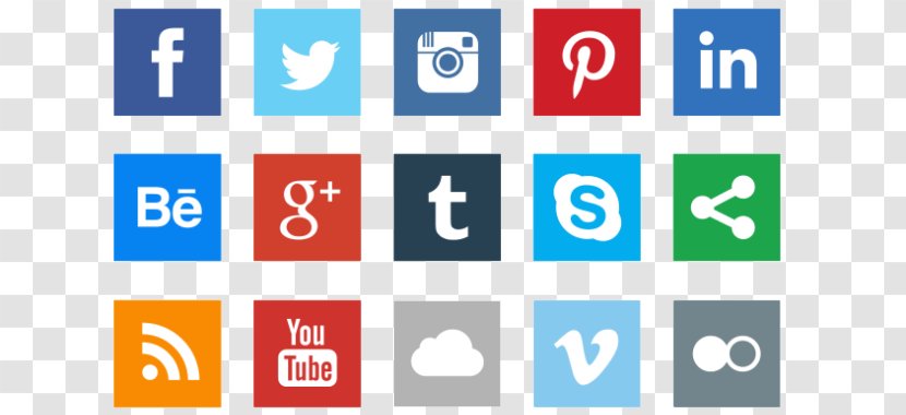 Social Media Network Flat Design Icon - Brand - Icons Photos Transparent PNG