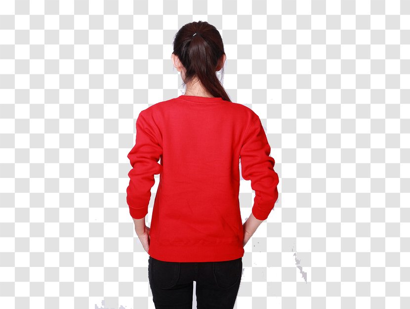 Hoodie T-shirt Sweater Clothing Macy's - Outerwear - A Woman In Red Transparent PNG