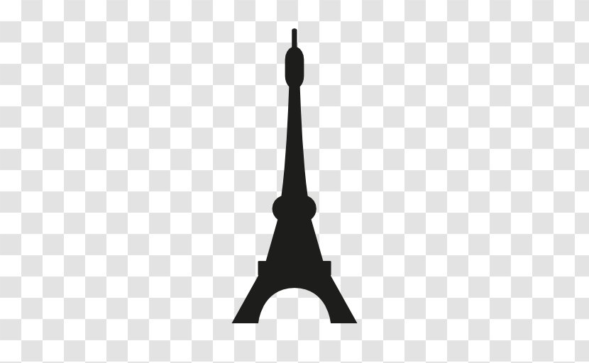 Eiffel Tower - Paris - Black And White Transparent PNG
