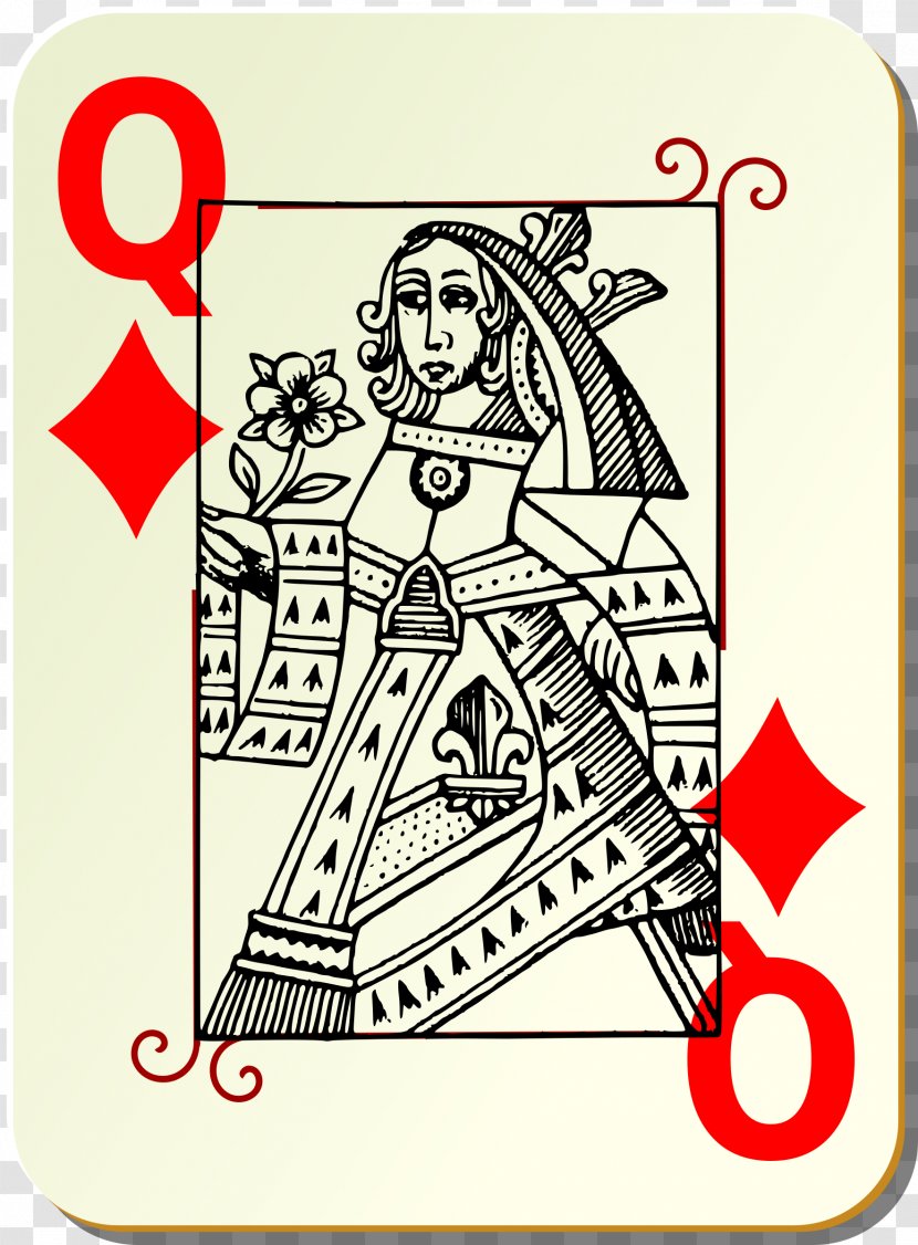 Red Queen Vector Graphics Playing Card Of Clubs Transparent PNG