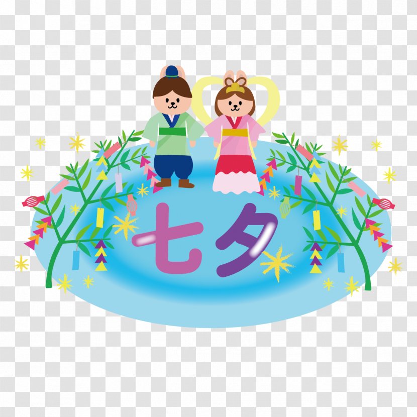 Qixi Festival Chinese Characters Label Clip Art - Fictional Character - Tanabata Transparent PNG