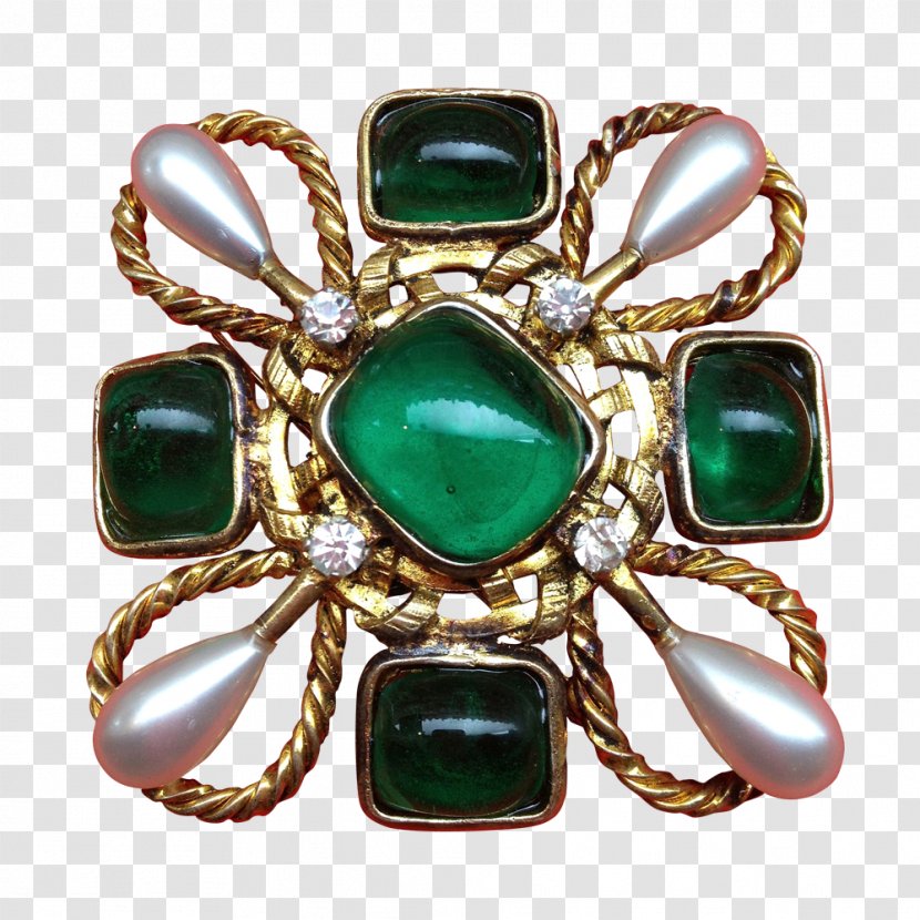 Emerald Chanel Brooch Jewellery Costume Jewelry - Imitation Gemstones Rhinestones Transparent PNG