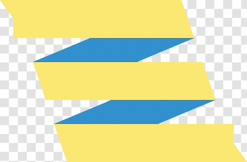 Yellow Blue Line Font Transparent PNG