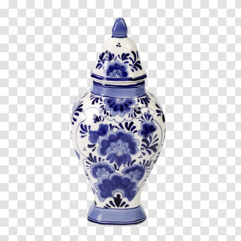 De Koninklijke Porceleyne Fles Delftware Vase Ceramic Blue And White Pottery - Artifact - Toon Transparent PNG