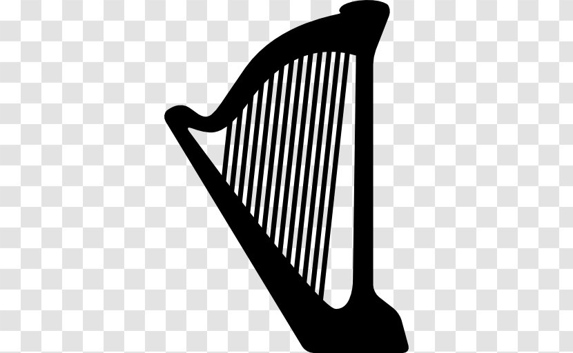 Celtic Harp Musical Instruments Clip Art - Silhouette Transparent PNG