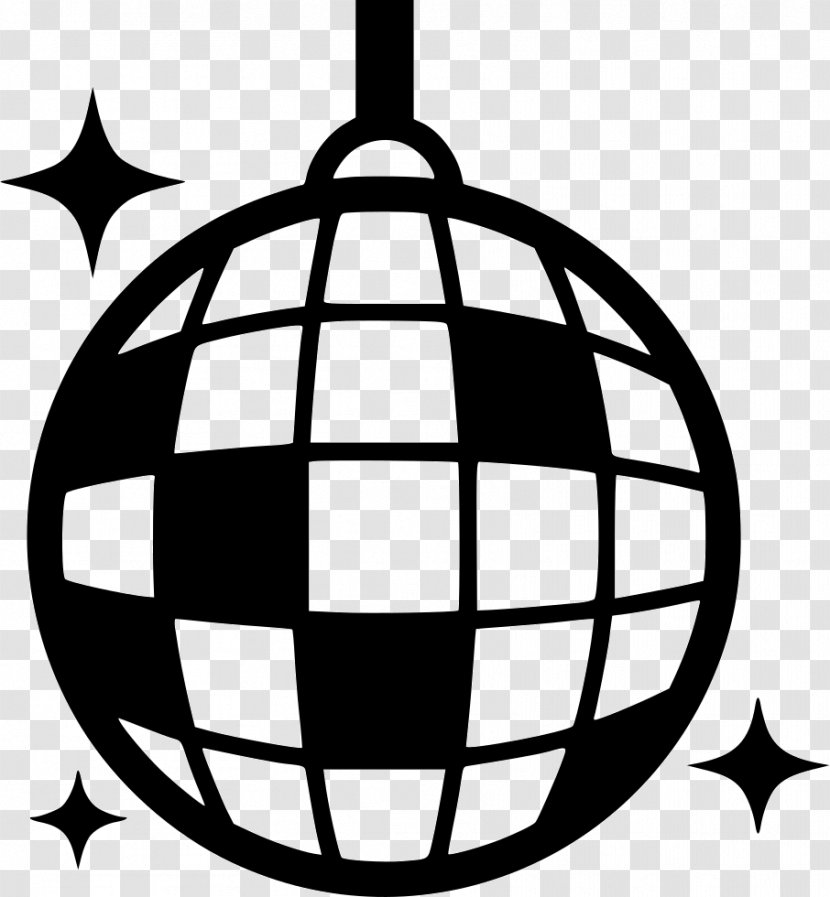 Nightclub Dance Party Clip Art - Black And White - Ball Transparent PNG