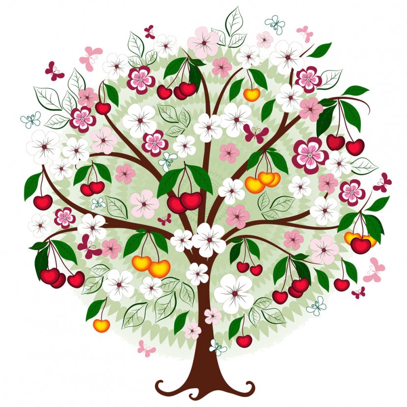Tree Of Life Drawing Flower Painting - Flowering Plant Transparent PNG