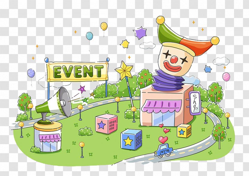 Clown Car Circus Illustration Transparent PNG