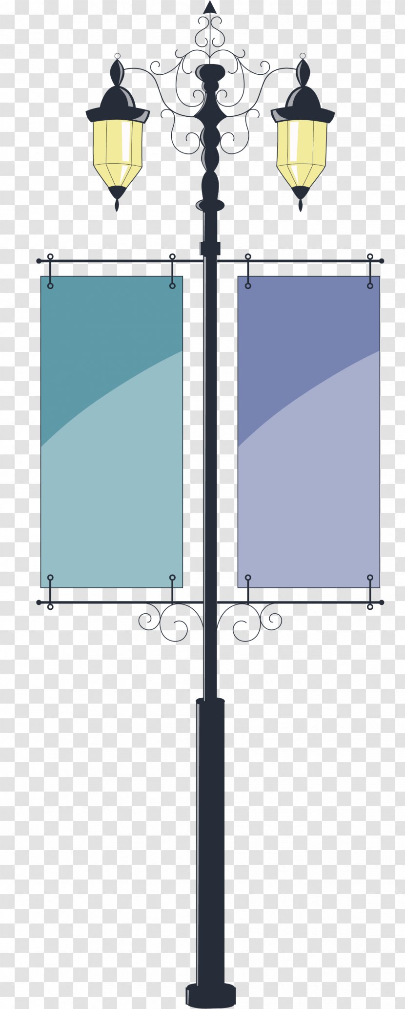 Street Light Template Vecteur - Diagram - Billboard Hanging Lights Transparent PNG