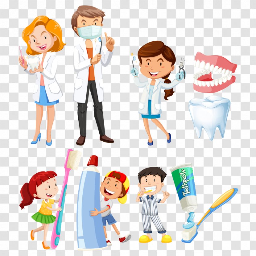 Dentistry Toothbrush Illustration - Tree - Vector Dentist And Child Transparent PNG