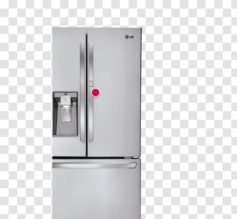 Refrigerator Sliding Glass Door LG Electronics Home Appliance - Lock Transparent PNG