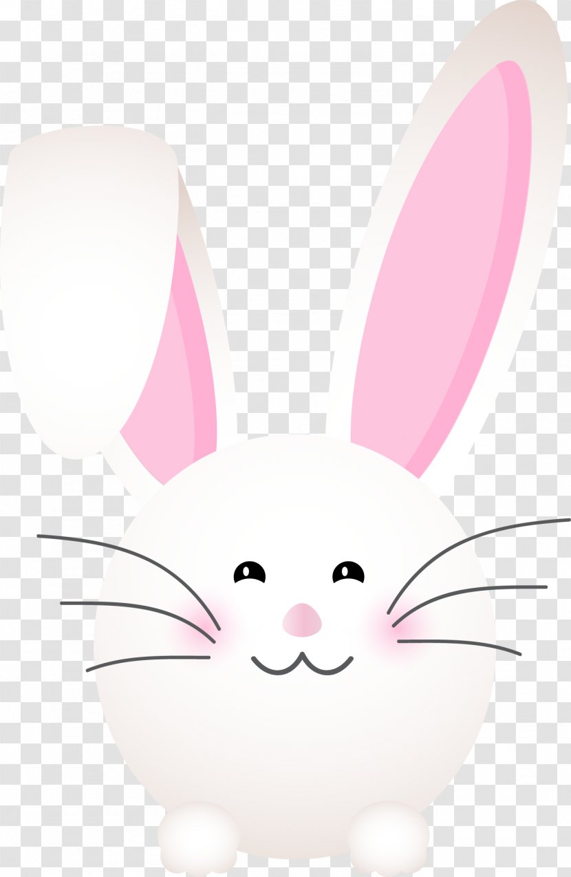 Rabbit Easter Bunny Cartoon - Tree - Vector Hand-painted Transparent PNG