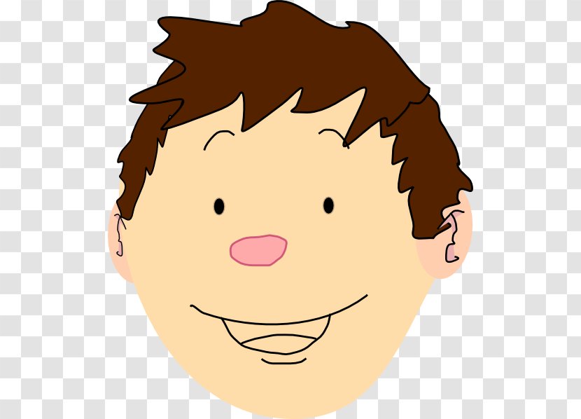 Cartoon Child Face Clip Art - Happiness - Boy Smiling Cliparts Transparent PNG