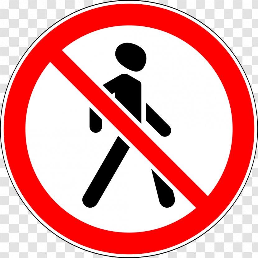 No Symbol Walking Clip Art - Pedestrian Crossing - Prohibited Transparent PNG