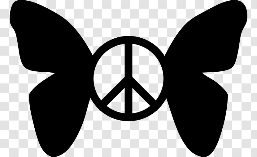 Peace Symbols Clip Art - Black And White - Symbol Transparent PNG