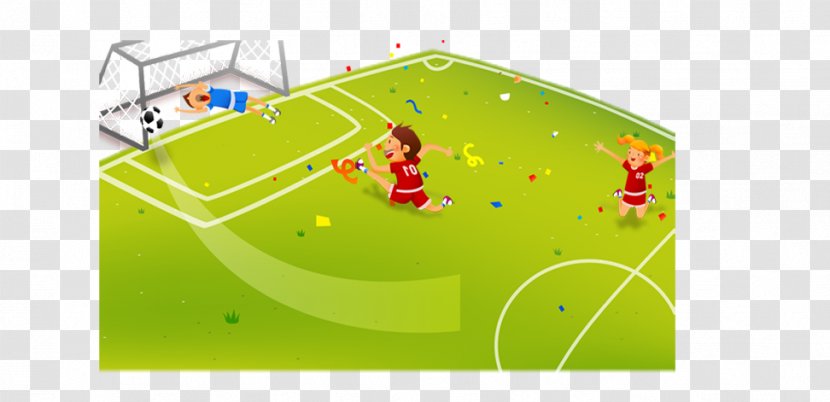 Football Sport Download - Green - Cartoon Soccer Field Transparent PNG