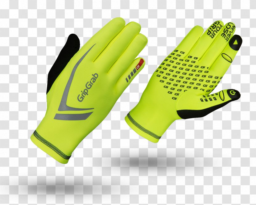 Glove High-visibility Clothing Running Accessories - Scarf - Yellow Transparent PNG