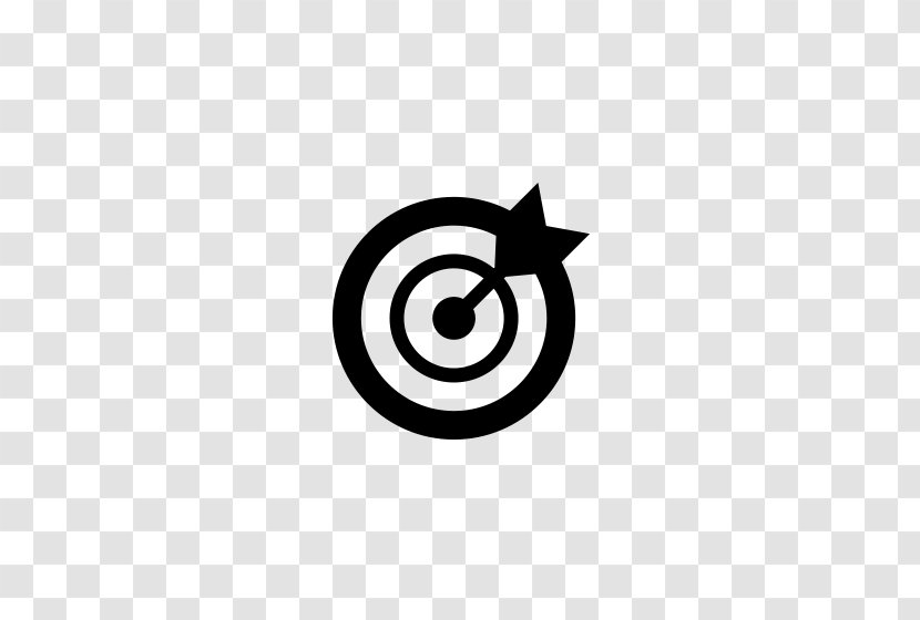 Clip Art - Black And White - Target Icon Transparent PNG