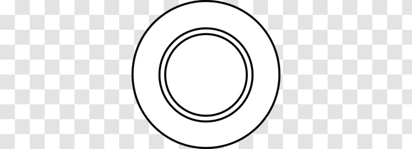 Black And White Circle Area Rim Clip Art - Material - Dinnerware Cliparts Transparent PNG