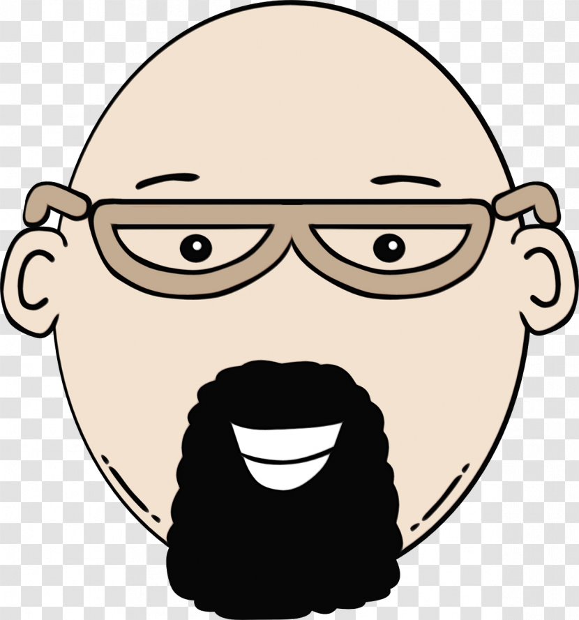 Coloring Book Clip Art Face Smiley - Facial Hair - Head Transparent PNG