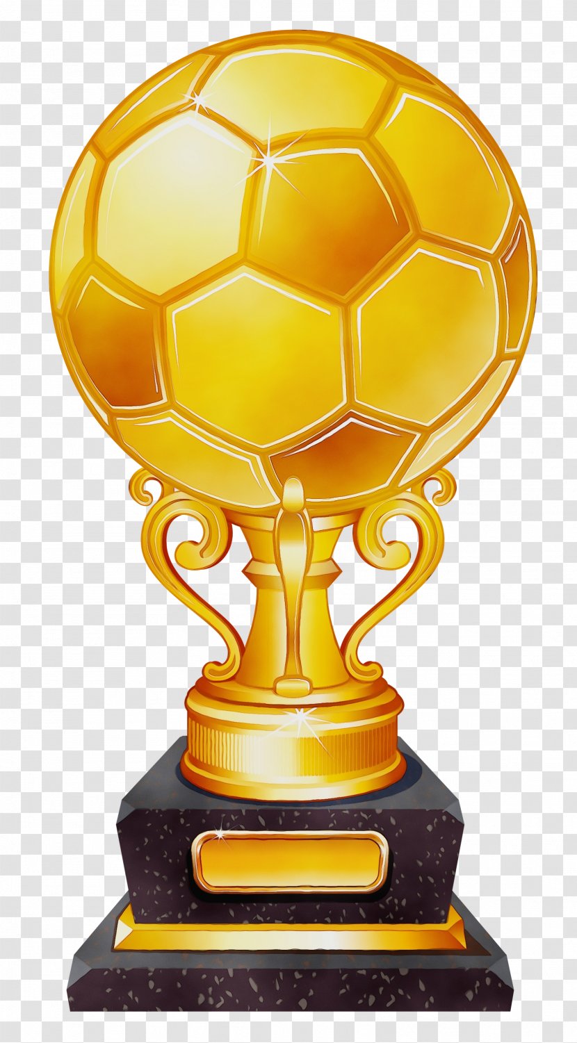 World Cup Trophy Cartoon - Yellow - Soccer Ball Transparent PNG