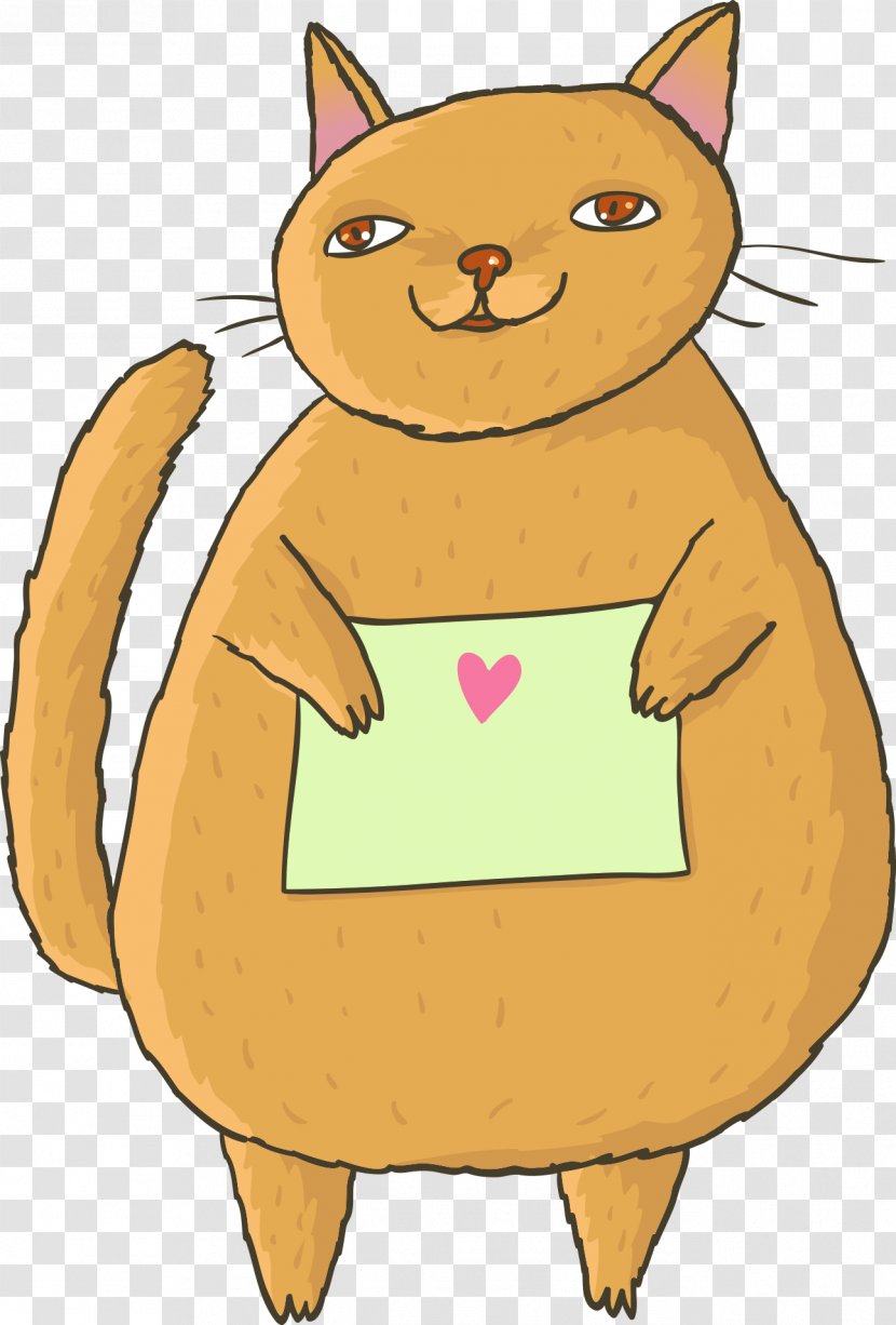 Kitten Cat Whiskers Cartoon Illustration - I Love Big Cats Transparent PNG