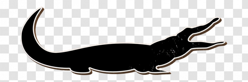 Animal Silhouettes Icon Crocodile Facing Right Icon Alligator Icon Transparent PNG
