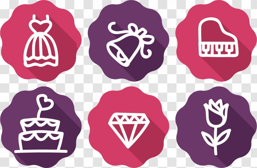 Social Media Logo Icon - Pink - Wedding Icons Transparent PNG