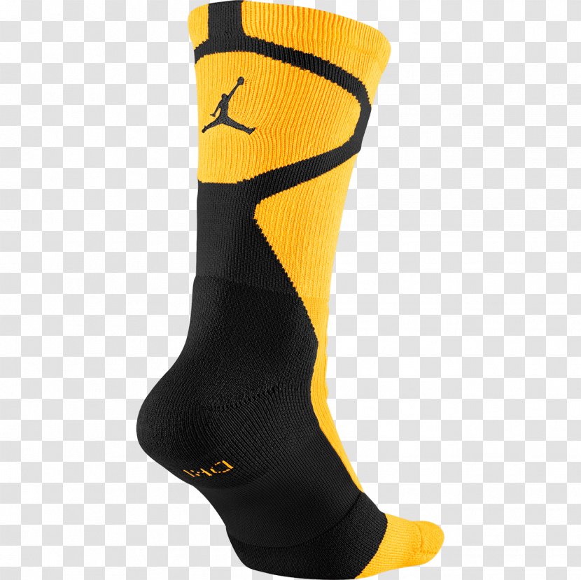 Jumpman Sock Air Jordan Yellow Basketball - Personal Protective Equipment Transparent PNG