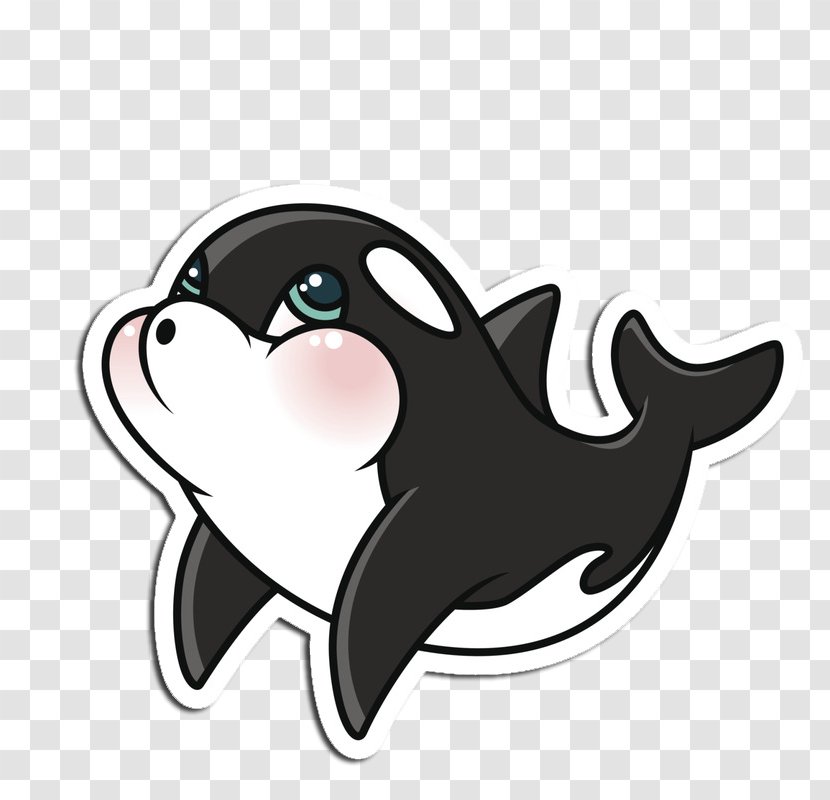 Arctic Killer Whale Illustration - Black - Cute Little Dolphin Transparent PNG