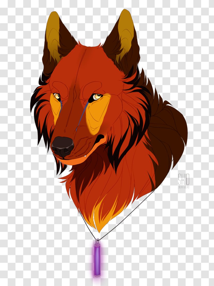 Red Fox Dog Illustration Yellow - Orange - Skid Transparent PNG