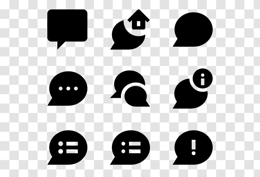 Online Chat Symbol Chatroulette Text - Monochrome Photography Transparent PNG