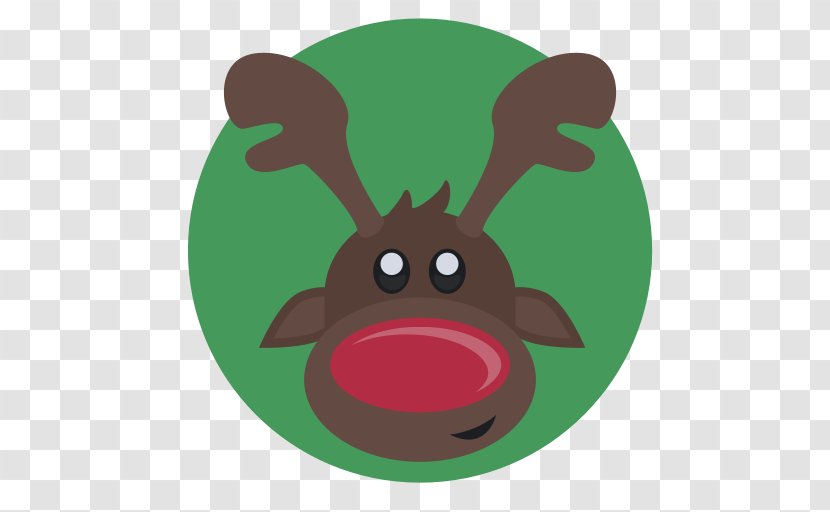 Rudolph Reindeer Christmas Clip Art - Antler Transparent PNG