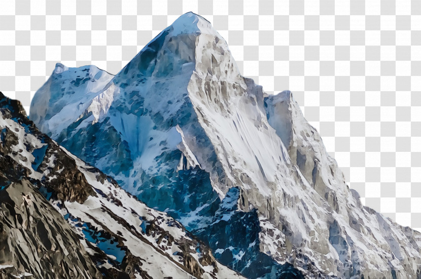 Mount Scenery Terrain Mountain Range Glacier Massif Transparent PNG