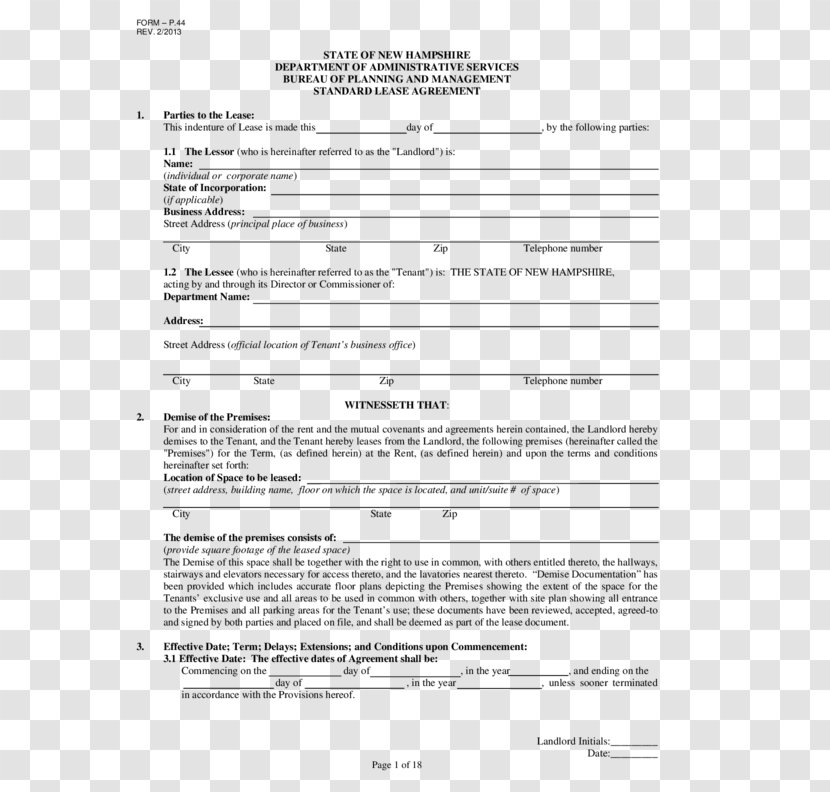 Document Rental Agreement Lease Contract Property - Apartment Transparent PNG