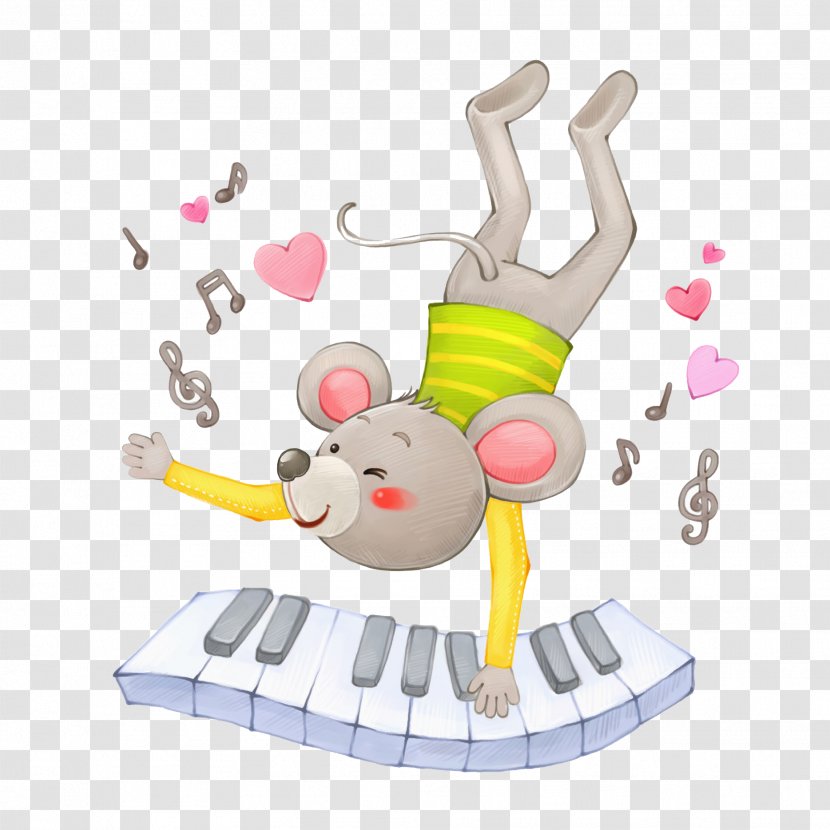 Animal Cartoon Illustration - Drawing - Dancing Mouse Transparent PNG