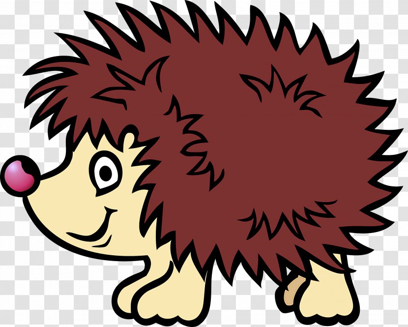 Cartoon Clip Art Head Nose Hedgehog - Erinaceidae Snout Transparent PNG